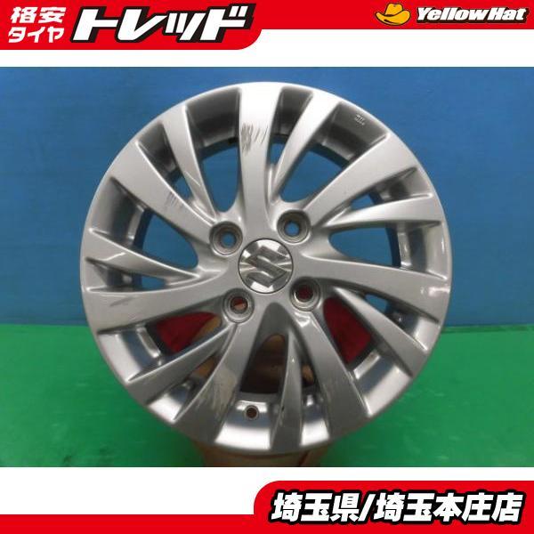 ワゴンR MRワゴン 中古 スズキ純正 アルミホイール 14インチ 4.5J +46 