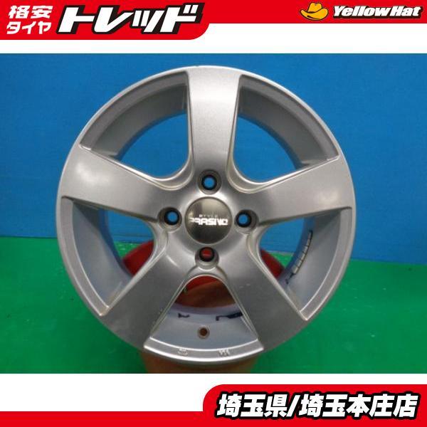 シエンタ 中古 社外 アルミホイール PRASIVO 14インチ 5.5J +38 4H100 