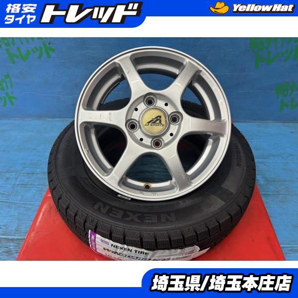 ネクセン AZ-ワゴン ワゴンR ムーヴラテ 145/80R13 冬タイヤアルミ 4本 