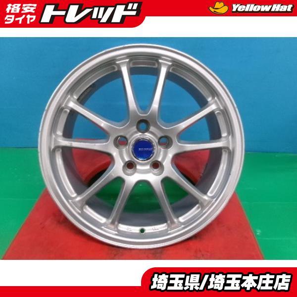 クラウン アスリート マークX レクサスES 中古 社外アルミホイール ブリヂストン エコフォルム 18インチ 8.0J +45 5H114.3 4本セット 庄
