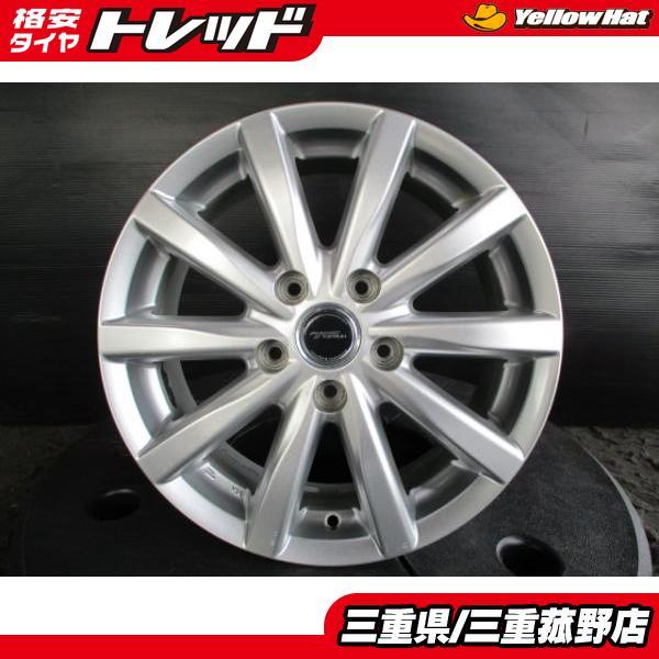 4本 中古ホイール 単品 社外 アルミ ブリヂストン TOPRUN 16インチ 6.5 