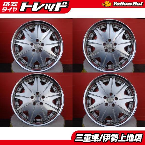 大特価 中古 ホイール 4本 WORK VARIANZA 18インチ 8.0J/9.0J +35 