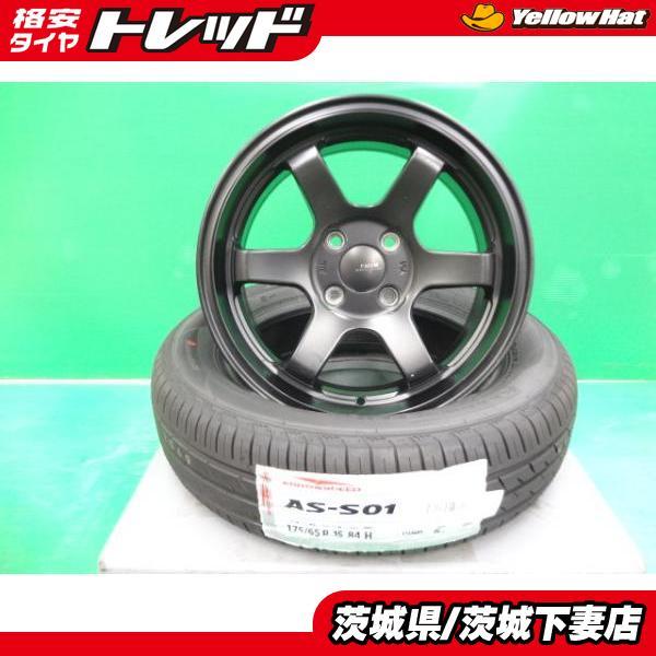 中古 VALOR TS6R 深リム Mブラック 15インチ 6.5J +38 4H100 新品夏 