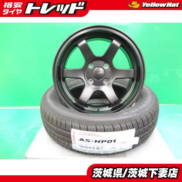 中古 VALOR TS6R 深リム Mブラック 15インチ 6.5J +38 4H100 新品夏