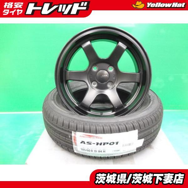 中古 VALOR TS6R 深リム Mブラック 15インチ 6.5J +38 4H100 新品夏 