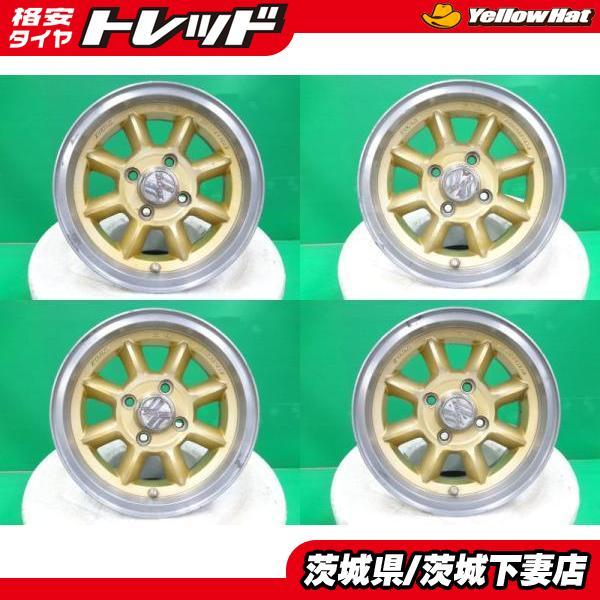 訳アリ 中古 ブリヂストン ZONA SPOKE6 14インチ 6.0J +15 4H114.3 4枚