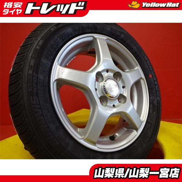 ピノ オッティ 155/65R13 夏タイヤセット 【中古】シビラGG 13X4.0+43  