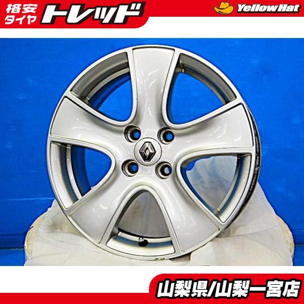 ルノー RHルーテシア 16インチ 中古純正良品アルミホイール 4本価格 16X6.5 +44 4H100 ハブ径60.1 RH4B RH5F RH5F1 RH