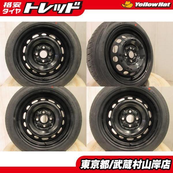 タイヤ新品 マツダ 純正 スチール 15*6J+45 100 4H + ロードストン 