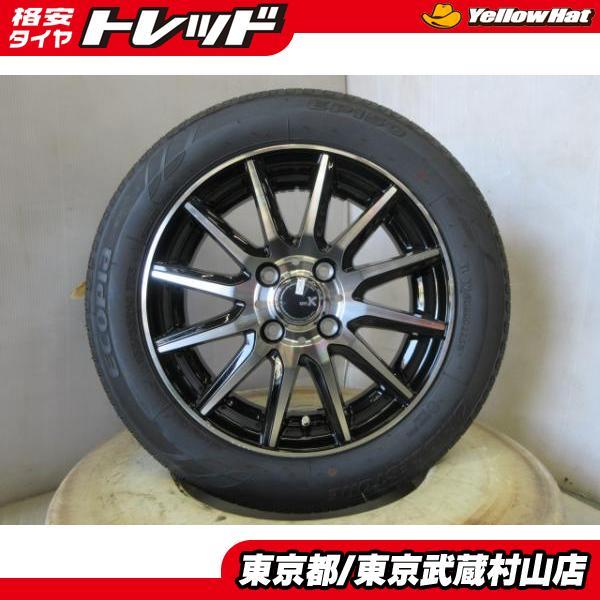 BS ECOPIA EP150 155/65R14 14インチ 夏タイヤ 4本 2018年製 N-BOX ウェイク タント ミラトコット ムーヴコンテ等　(VTP420) クレジットカード QR決済可能 BRIDGESTONE（ブリヂストン） N-BOX ムーヴ 等に!!新車外し中古夏