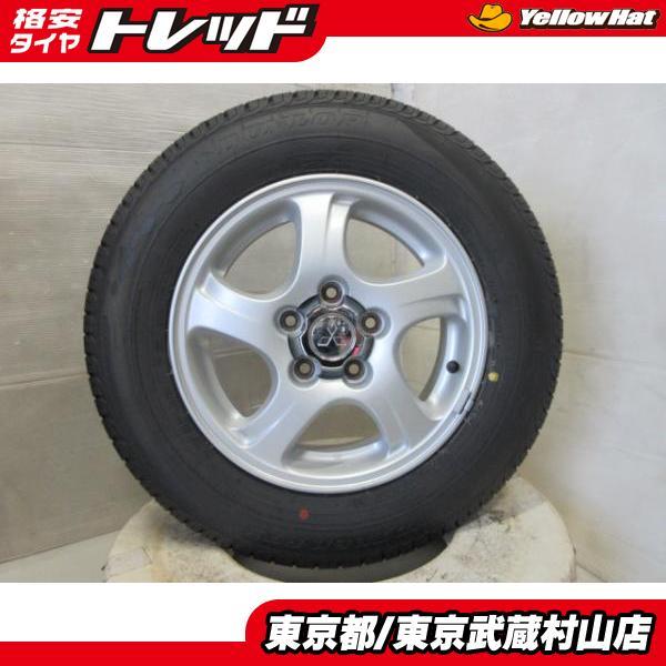 DUNLOP 4本セット! 中古 パジェロミニ 純正 15インチ 5.5J +46 DUNLOP 4本セット! 中古 パジェロミニ 純正 15インチ 5.5J +46