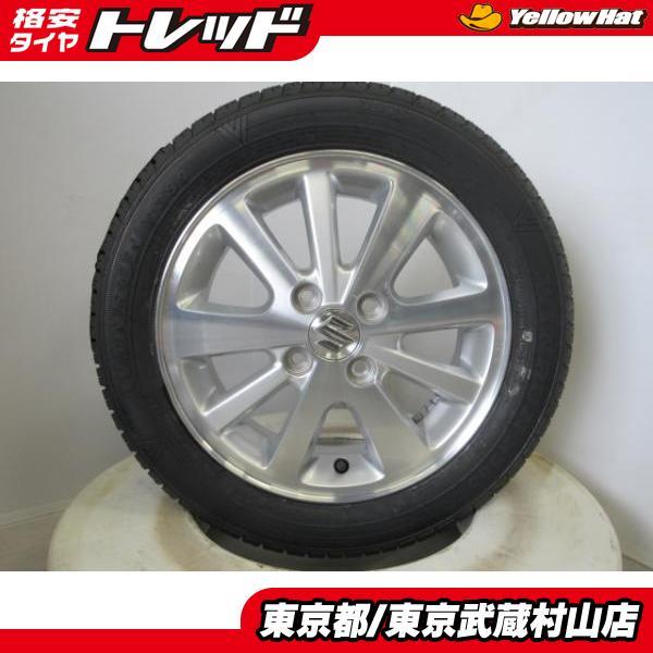 夏 エブリイ純正 14インチ【富山】スズキ純正 エブリィ ワゴン 夏 ダンロップ SPスポーツ 165/60R14 中古４本 エブリー PZ ターボ  車検対応 ウィンラン（WINRUN） エブリィワゴン 等に!!新品夏・中古セット