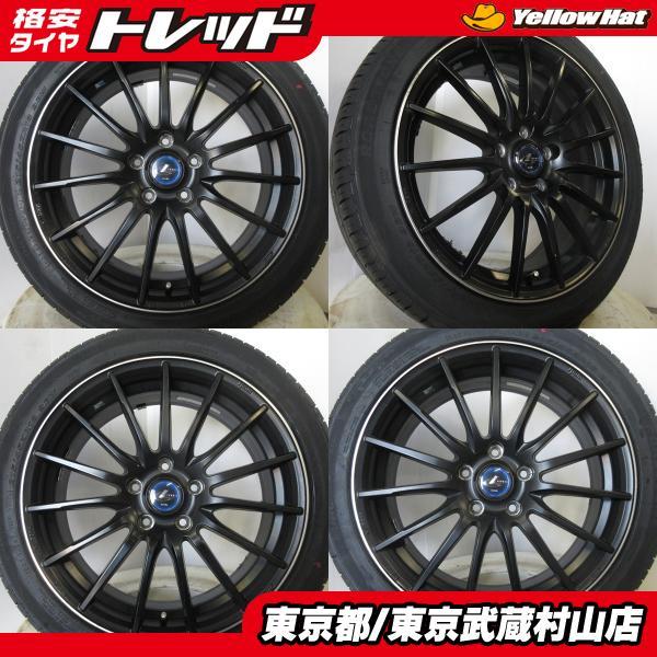タイヤ新品 WEDS レオニス ナヴィア05 18*7J+53 5H114.3 5H 黒+ ロード 