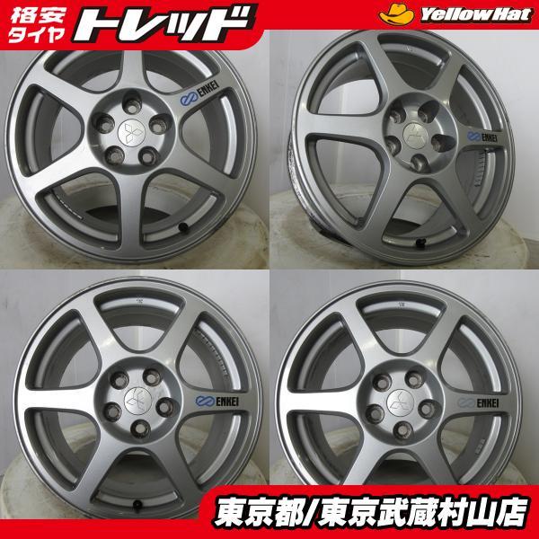 ENKEI 17インチ タイヤ付きホイールセット エボ8 2本セット 中古】4本セット 三菱 ランエボ8 純正 (ENKEI製) CT9A 17*8J+38 114.3