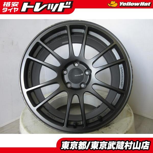 中古1本 エンケイ GTC01RR 18*8.5J+42 114.3 5H マットダークガンメタ 