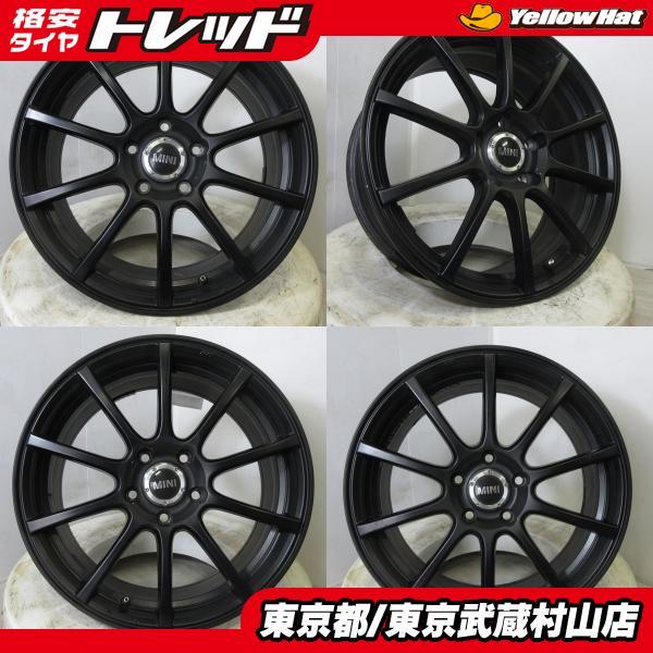 【中古】MINI用 ENKEI ?不明 マットブラック 18*7.5J+45 120 5H 武蔵村山 ミニクロスオーバーXDZBZCミニペースマンSS純正