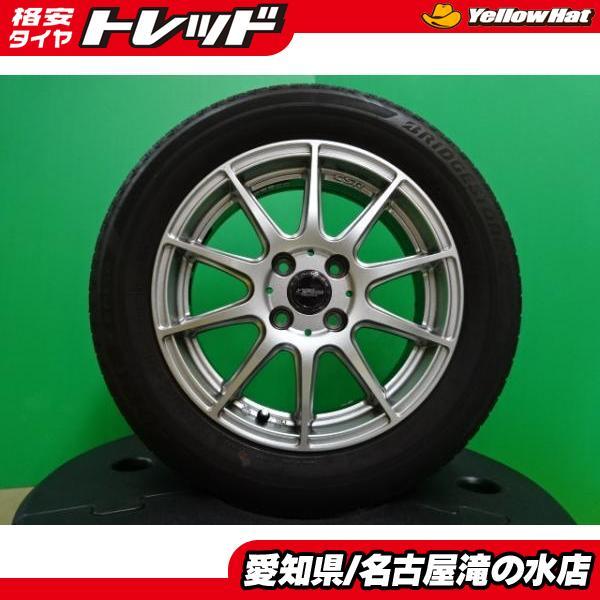ブリヂストン 185/60 R15 タイヤ・ホイールセット　フィット等 BRIDGESTONE フィット シャトル 等 185/60R15 中古 国産 タイヤ