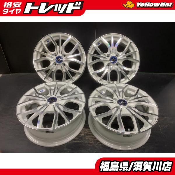 WEDS レオニス LV 5.5J-15 +43 100 4H ホワイトポリッシュ 須賀川店