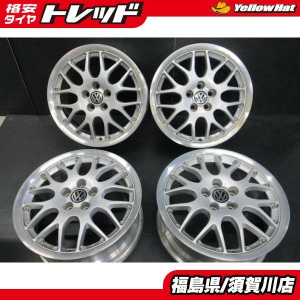 中古4本セット フォルクスワーゲン ゴルフ純正 BBS 6.5J-16 +42