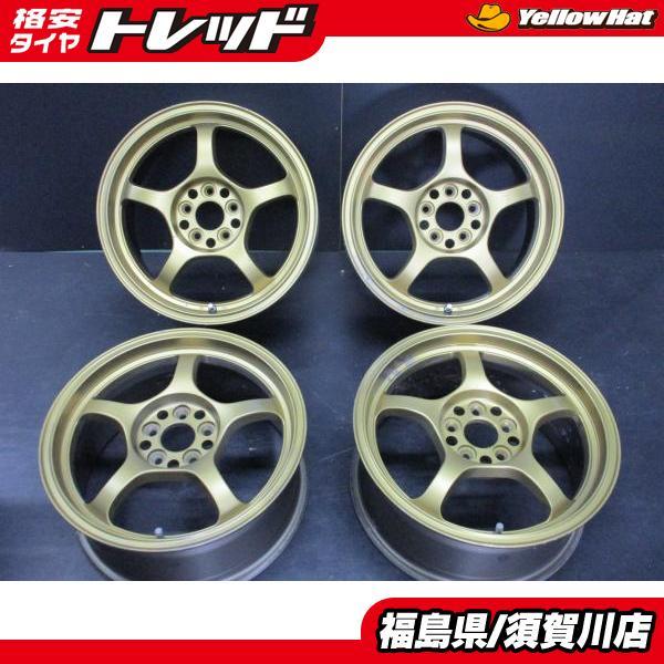 中古品 4本セット レイズ グラムライツ 57C 7J-16 +46 100 5H 後塗り 