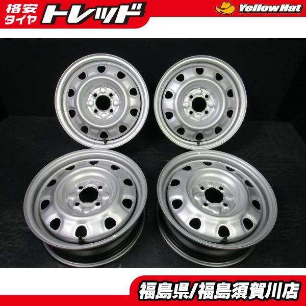 トピー実業 スチールホイール M60 5.5J-15+42 100 4H シルバー 中古鉄