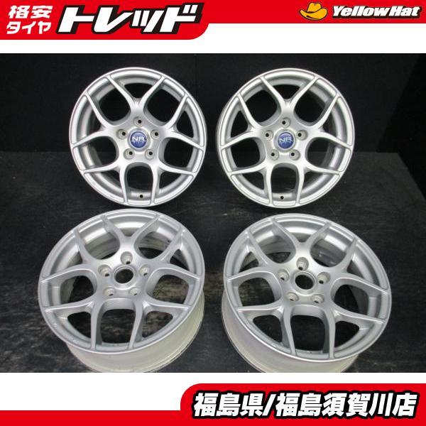 ブリヂストン NR-979 6.5J-16+40 114.3 シルバー 中古ホイール4本