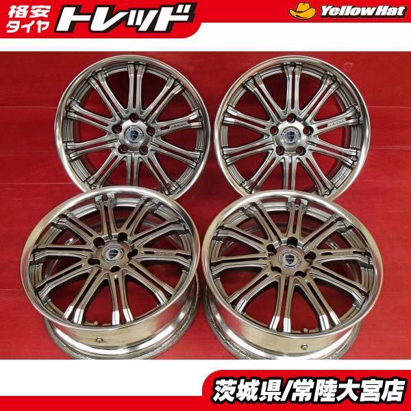 送料無料 中古 ホイール 4本 ワーク シュバート SW1 18インチ 8.0J  