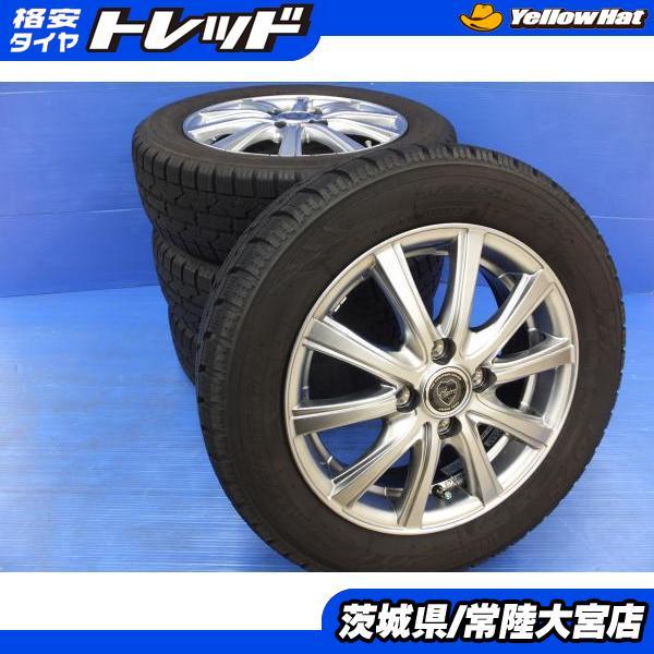 送料無料 美品 ホイール 中古 スタッドレス 4本セット クレール G10 14  