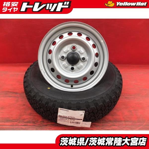 ダイハツハイゼット純正ホイール＋タイヤ4本セット145R12ブリヂストン 