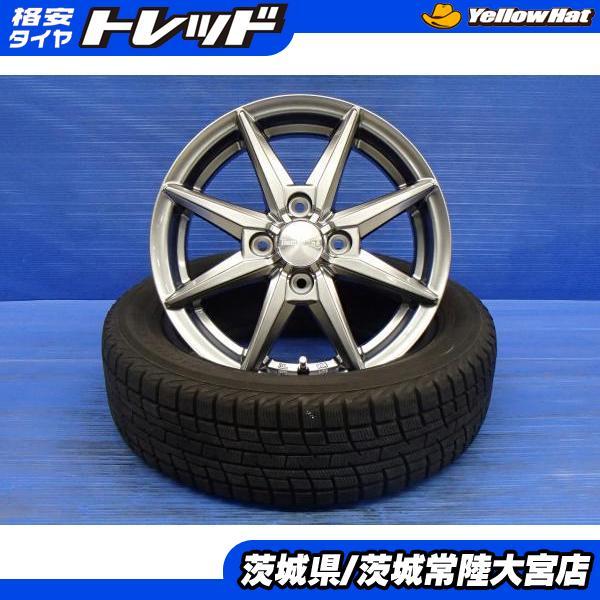 送料無料 155/65R14 中古 スタッドレス 新品 ホイール 4本セット 