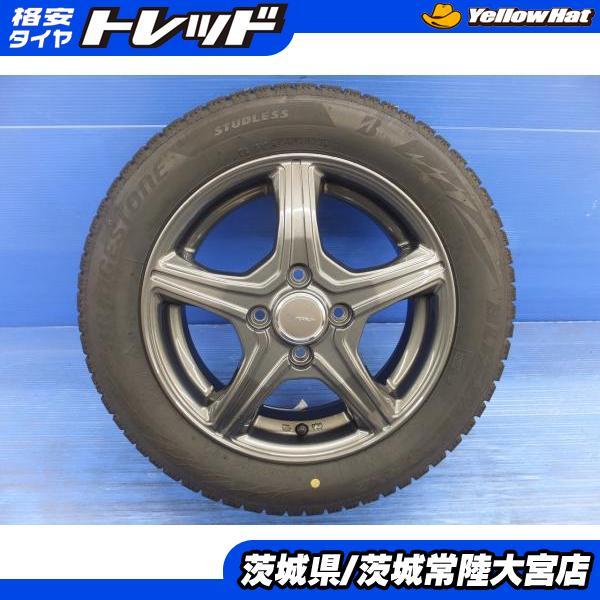 スズキ純正ホイール付き ブリザックVRX2 155/65R14 22年製
