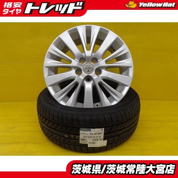 送料無料 新品 夏タイヤ 225/45R18 中古 ホイール 4本セット 