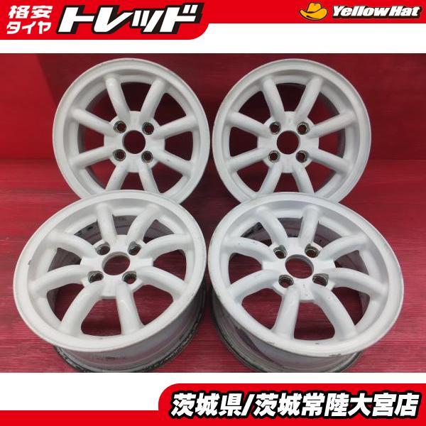 エイトスポーク風 アルミホイール 中古 4本セット 14インチ 6J +38 4H