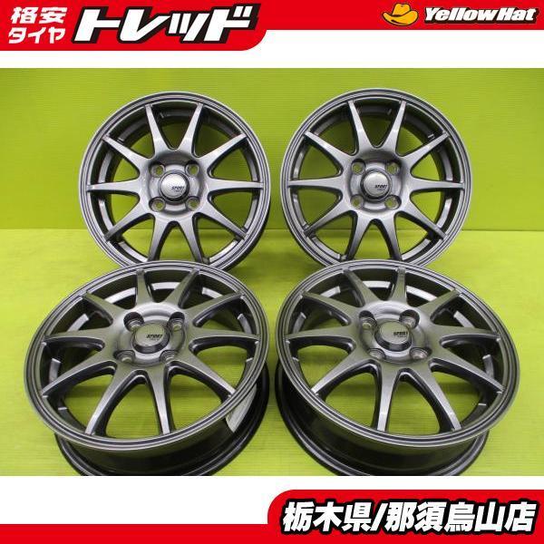 中古アルミ 4枚 イエローハット スポルト アベリア 4.5J 14 4/100 +45 