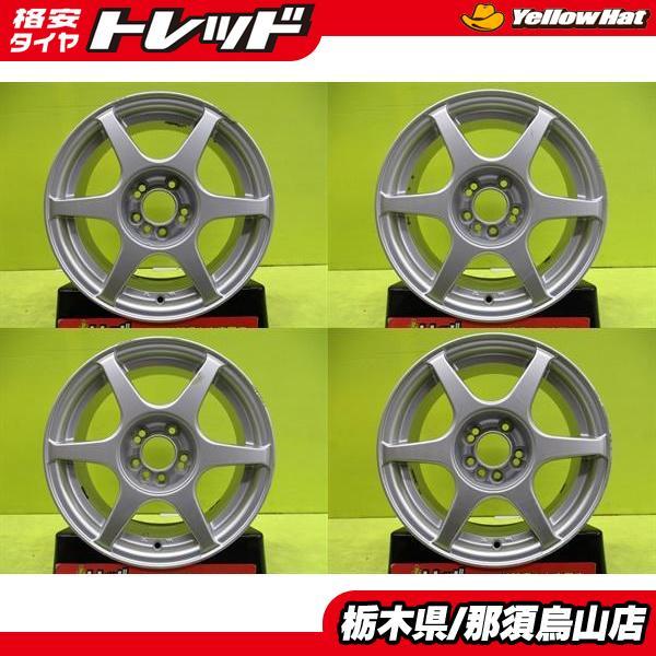 中古アルミホイール 15インチ 社外 6本スポーク 6.5J 15 4/5H 100 +37