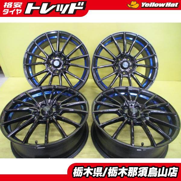 軽量 ウェッズスポーツ SA-35R 7.0J 18インチ 5/114.3 +53 BLC2 中古 