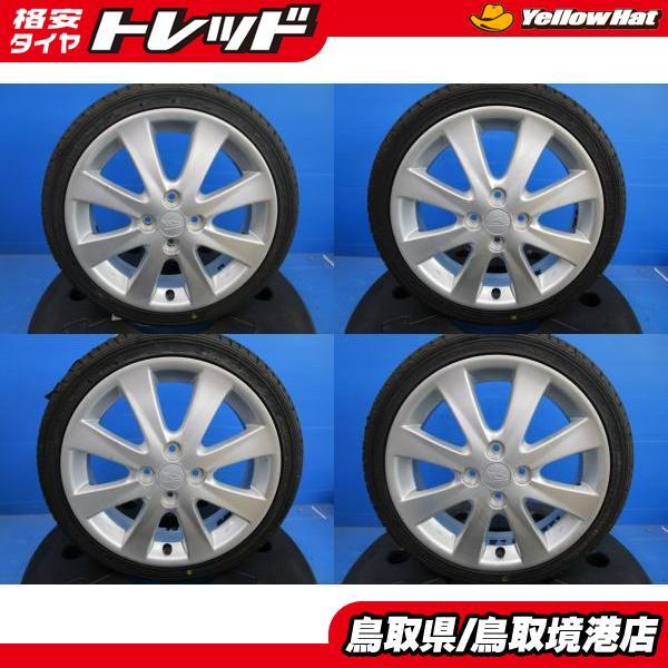 中古 ダイハツ純正 16インチ 4.5J +45 4H100 新品 グッドイヤー 165/45R16 夏 タイヤ 4本セット ホイールセット