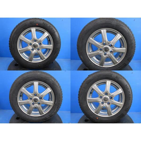 中古 ミルアスRE 15インチ 6J +53 5H114.3 新品 オールシーズンタイヤ  