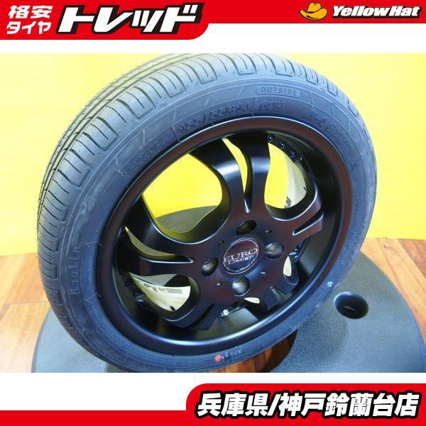 旧軽 Carカスタム】 155/55R14 お買い得 新品 輸入タイヤ + 深リム 