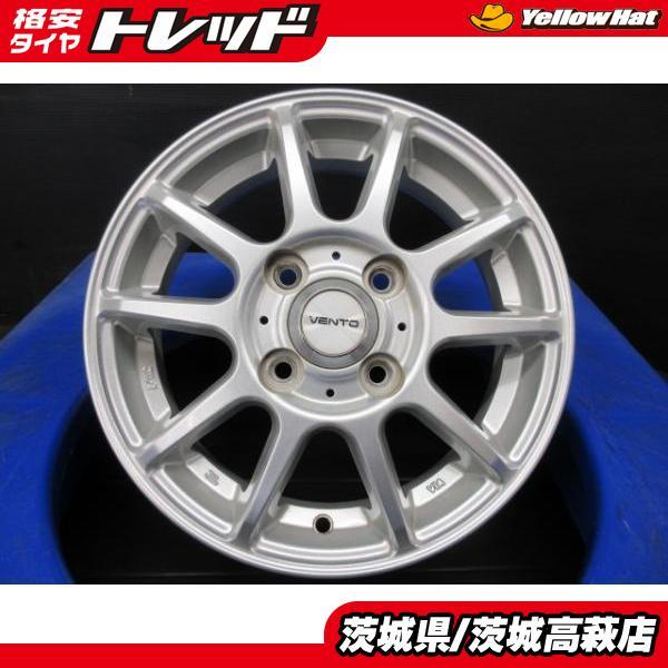軽自動車 4本 中古 アルミホイール トピー実業 TOPY VENTO 4J-13 +42 