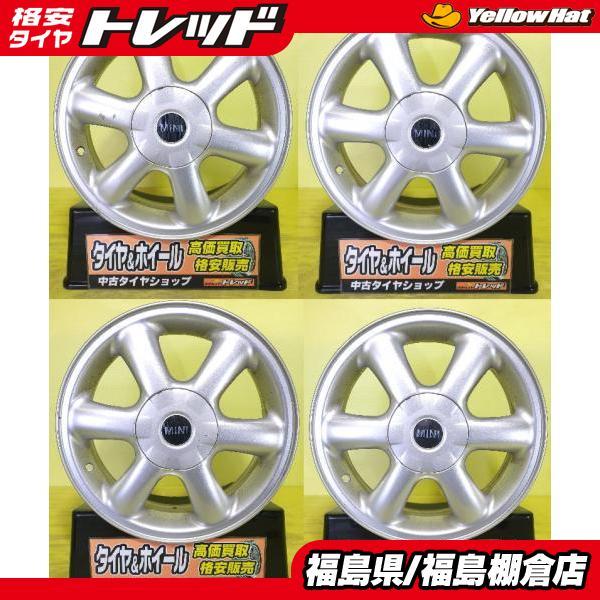 中古 アルミホイール MINI 純正 15インチ 5.5J +45 4H PCD100 シルバー 