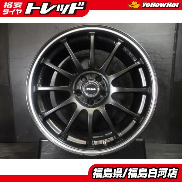4本 新品ホイール PIAA エコプレミアム S12 7.0J-17 5H 100 +42 マッド 