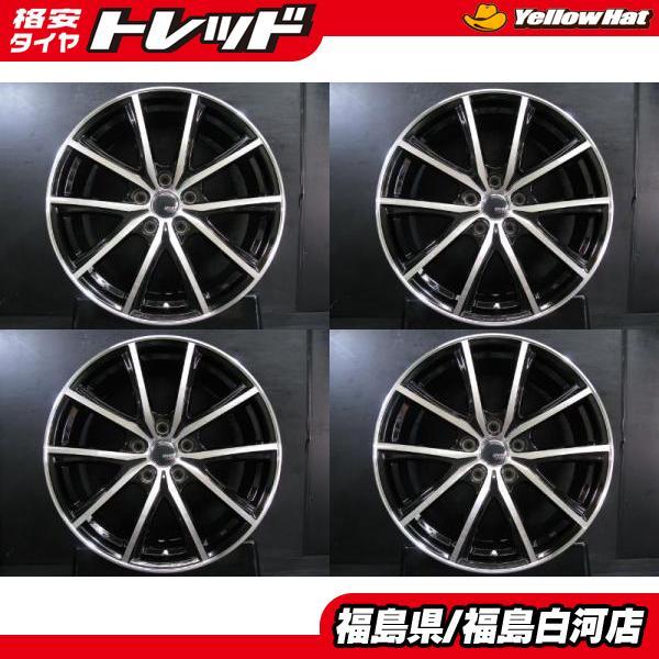 18インチ 中古 スポルト クローネ 8.0J-18 +5H 114.3 +38 ブラポリ 美