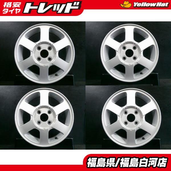 中古】三菱 ekスポーツ 純正 4.5J-14 +46 100 4H シルバー ホイール 4 