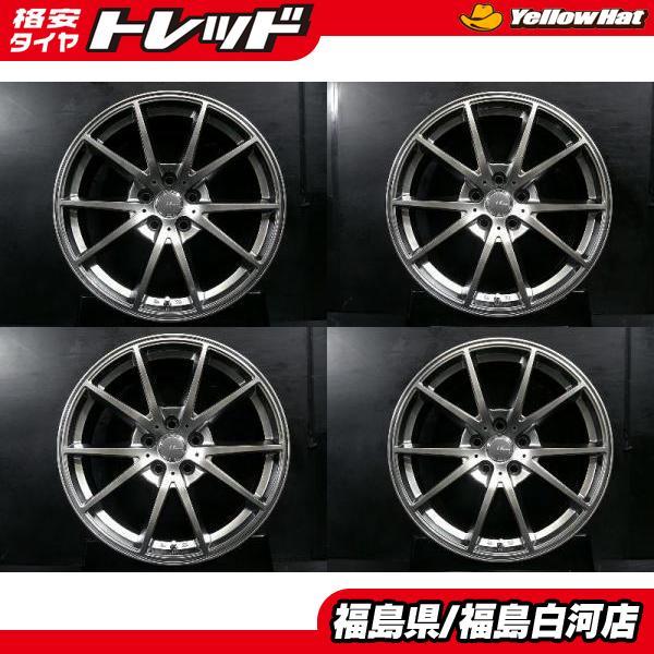 美品 18インチ 中古 ホイール 阿部商会 LA STRADA LF-SPORT LFII 7.5J 