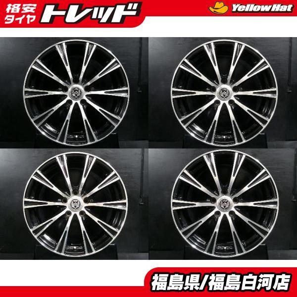 中古ホイール 18インチ WEDS RIZLEY BL 7.5J-18 5H114.3 +38 4本セット