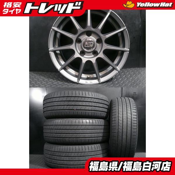 中古SET 205/55R16 23年製 ダンロップ LE MANS V+ O.Z MSW 7J-16 5H120 +38 夏タイヤ ホイールセット 輸入車 B