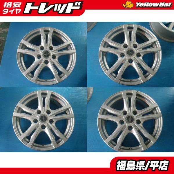 中古アルミ16X6.5　5/114　46　ブリヂストンフェイド　4本セット 中古ホイール4本セット ブリヂストン フェイド H5 16X6.5J +46 5H114