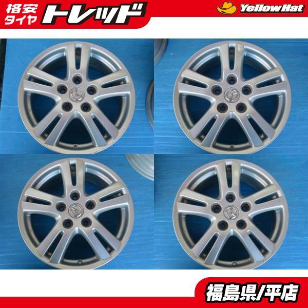 ★平店★ 中古４本セットホイール マツダ純正 MPV用 16X6.5J 50 5H114  車検用等