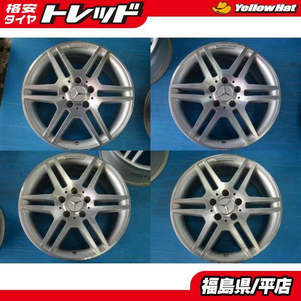 平店☆ 中古ホイール4本セット AMGメルセデスベンツ Cクラス純正 17X7 